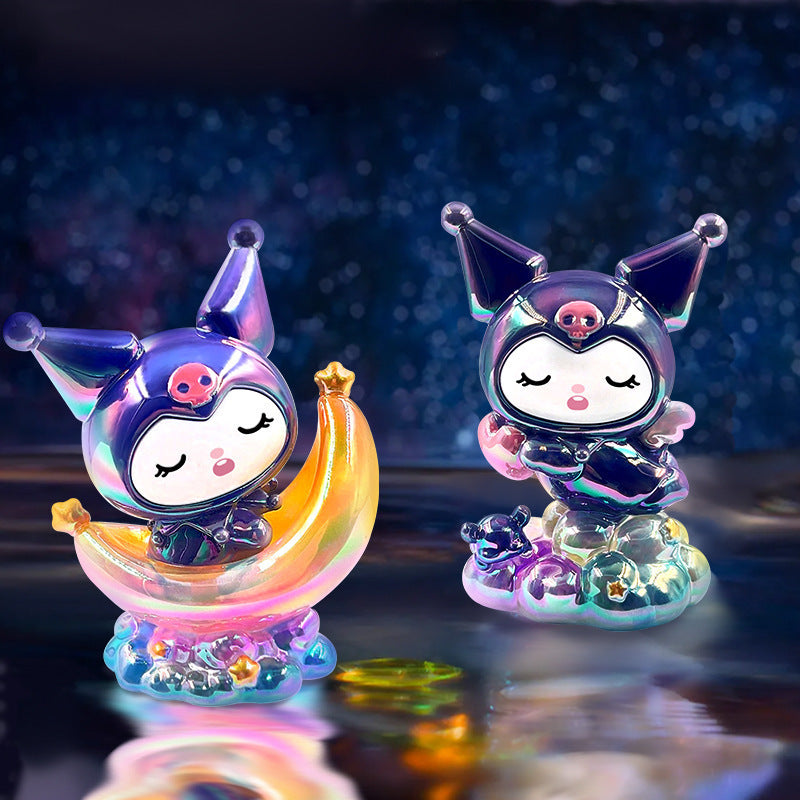 Y2K 6pcs Sanrio Dreamy Starry Sky Series Dolls Kuromi Trendy Mystery Box Surprise Pack Cute Gift Figurines