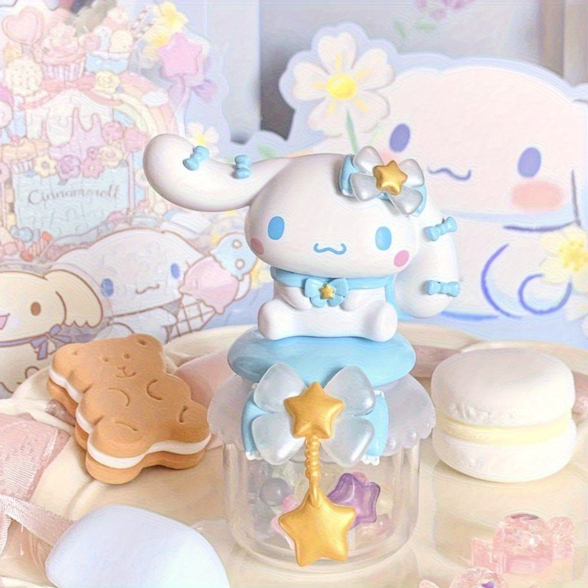 Y2K Sanrio Cinnamoroll Pastel Dessert Themed Surprise Figurine Birthday Party Decorations