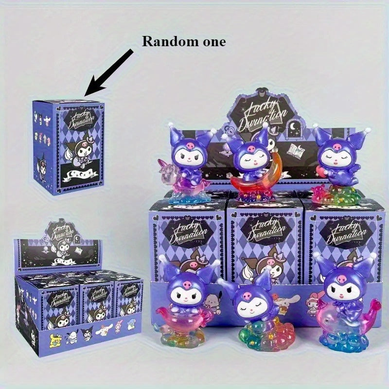 Y2K 6pcs Sanrio Dreamy Starry Sky Series Dolls Kuromi Trendy Mystery Box Surprise Pack Cute Gift Figurines