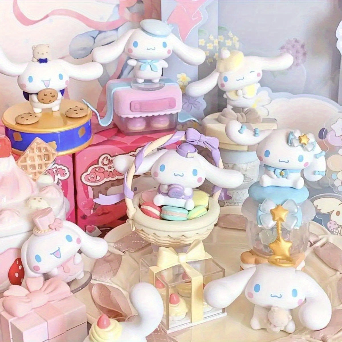 Y2K Sanrio Cinnamoroll Pastel Dessert Themed Surprise Figurine Birthday Party Decorations