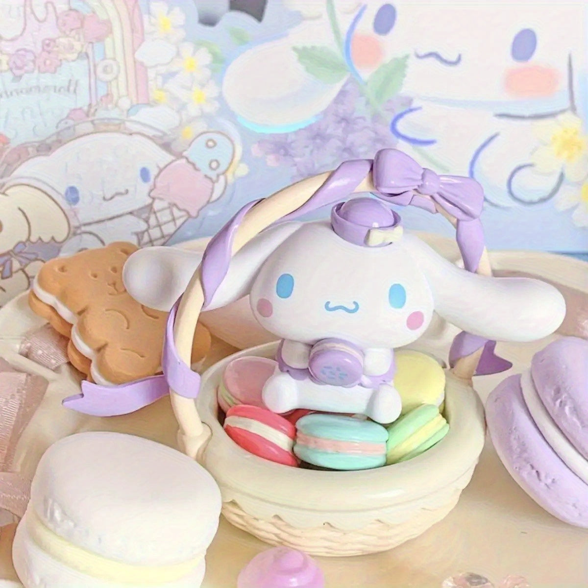 Y2K Sanrio Cinnamoroll Pastel Dessert Themed Surprise Figurine Birthday Party Decorations