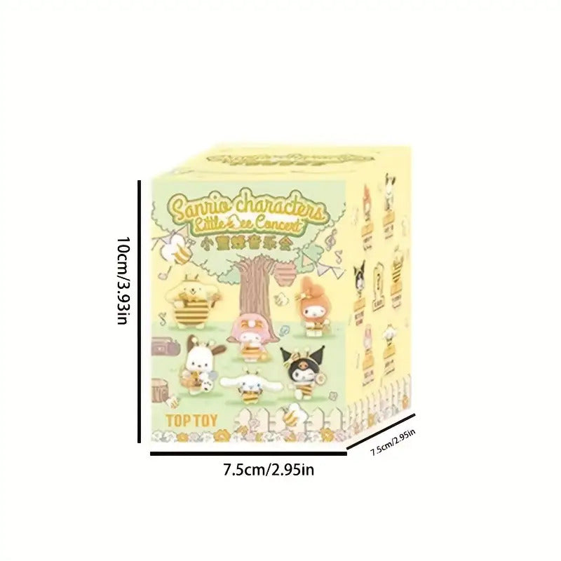 Random One Sanrio Family Bee Concert Series Kuromi Hello Kitty Trendy Blind Box Figure | Pvc Material, Mixed Colors