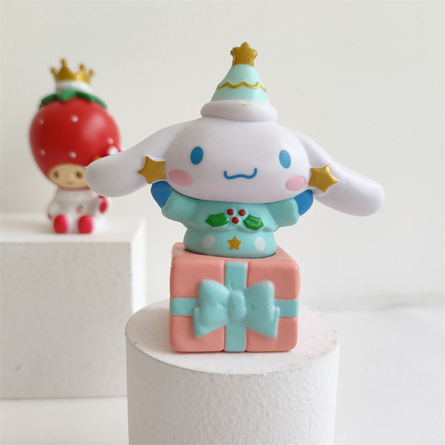 Adorable My Melody Tea Party Christmas Limited Edition KT Cat Figurine for Desktop Decoration