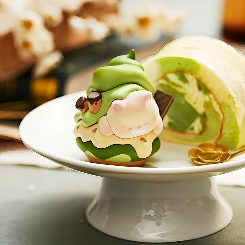 Choose 6 Regular Styles And 2 Hidden Multi-Color Delightful Dessert Afternoon Tea Cat Series at Random